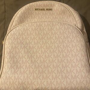 Michael Kors Light Pink Backpack with Gold Accents